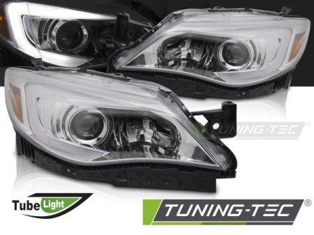 HEADLIGHTS TUBE LIGHT CHROME fits SUBARU WRX 08-14